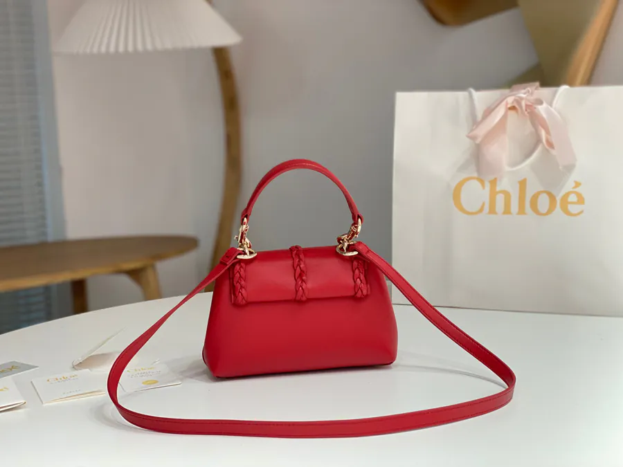 Chloe Penelope Mini Bucket Bag with Gold Coin Closure
