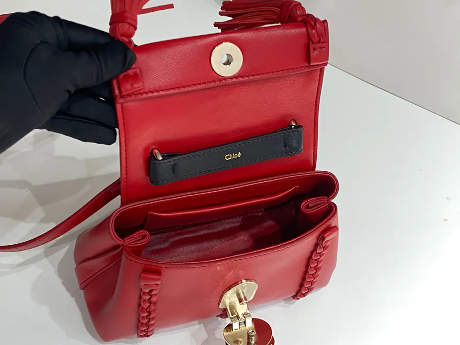 Chloe Penelope Mini Bucket Bag with Gold Coin Closure