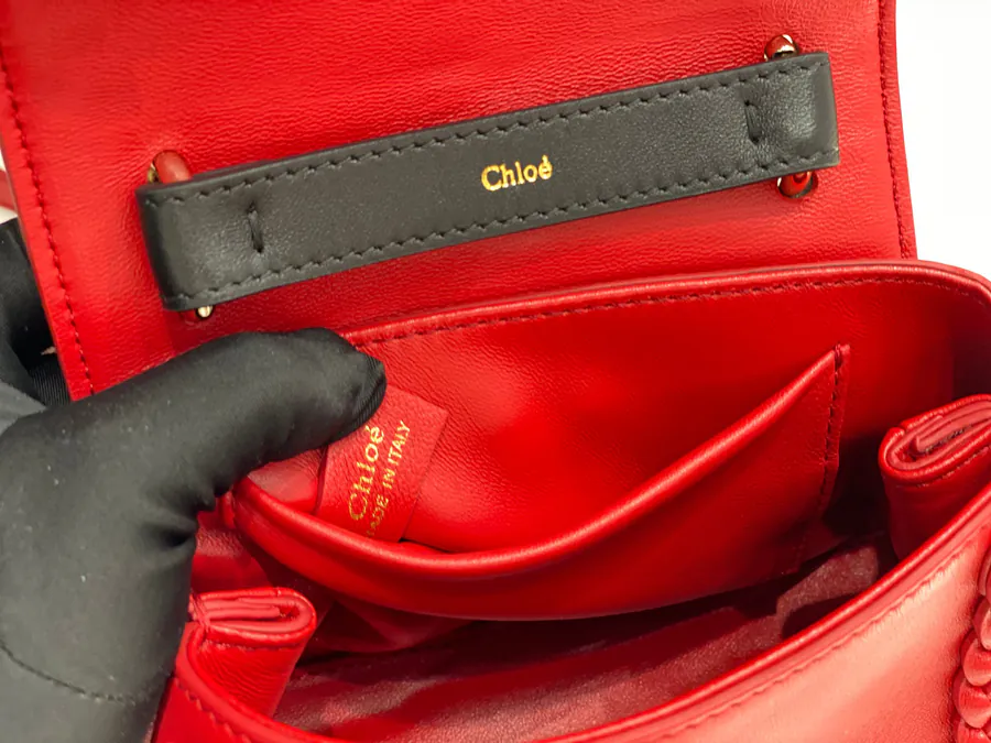 Chloe Penelope Mini Bucket Bag with Gold Coin Closure