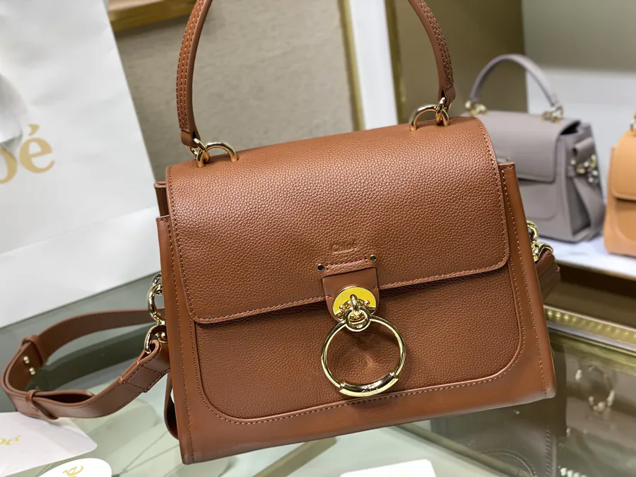 Chloe Tess Day Large Bucket Bag with 'O' Logo
