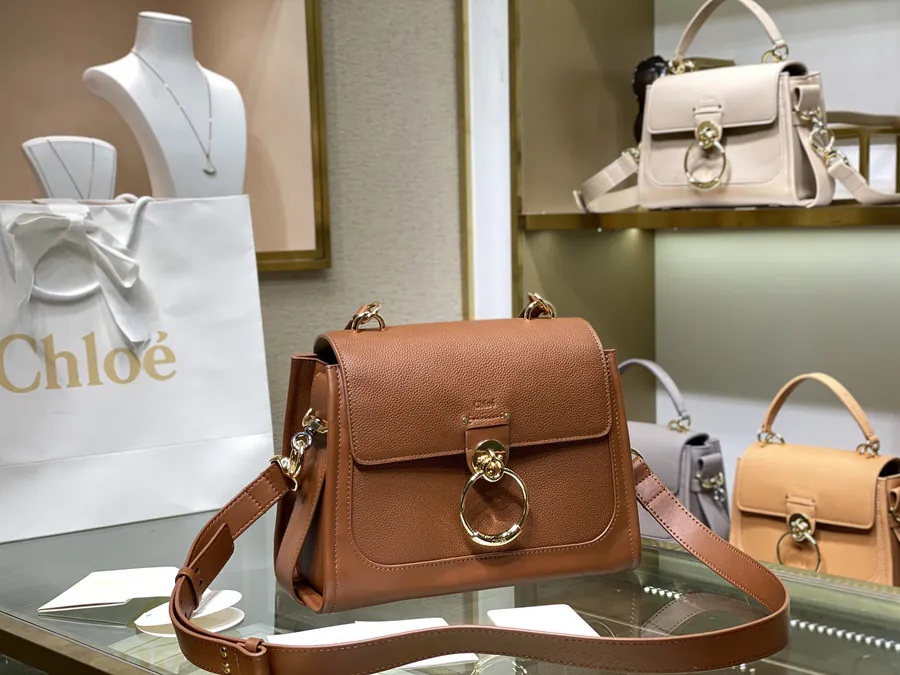 Chloe Tess Day Large Bucket Bag with 'O' Logo