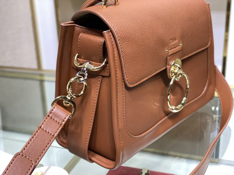 Chloe Tess Day Large Bucket Bag with 'O' Logo