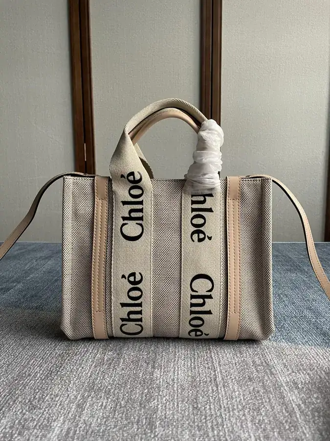 Chloe Woody Mini Tote with Shoulder Strap