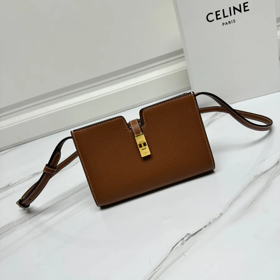 16 Series Mini Crossbody Bag Grained Calfskin