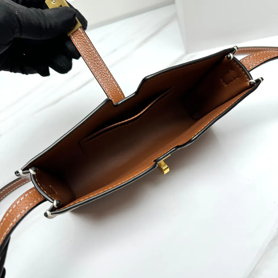 16 Series Mini Crossbody Bag Grained Calfskin
