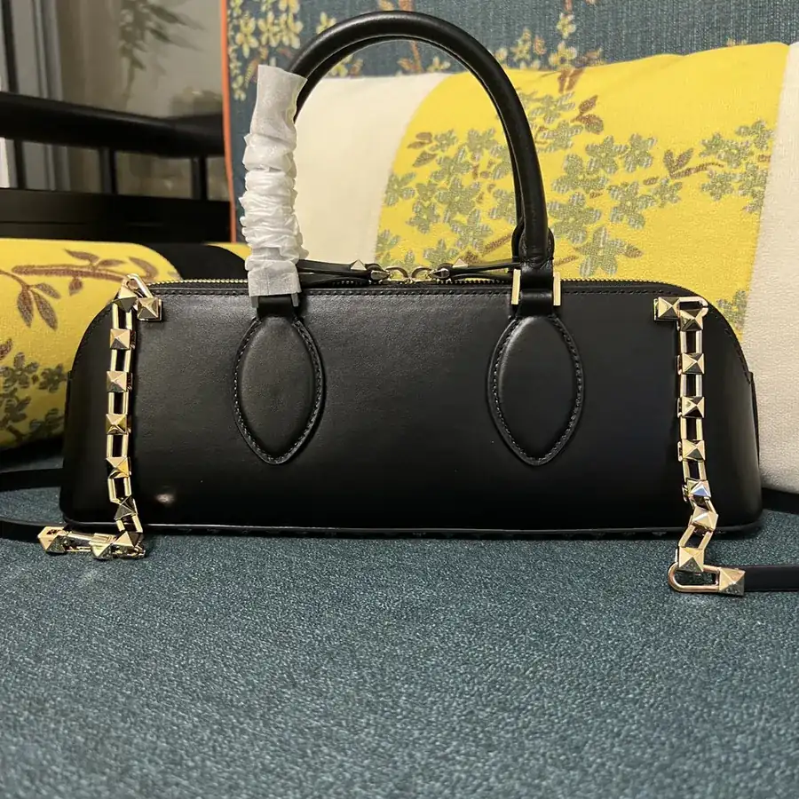 GARAVANI ROCKSTUD EW Small Calfskin Handbag with Studs and Chain Design