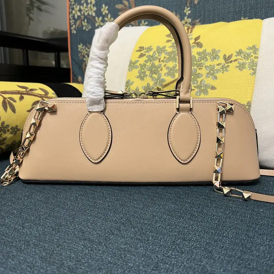 GARAVANI ROCKSTUD EW Small Calfskin Handbag with Studs and Chain Design