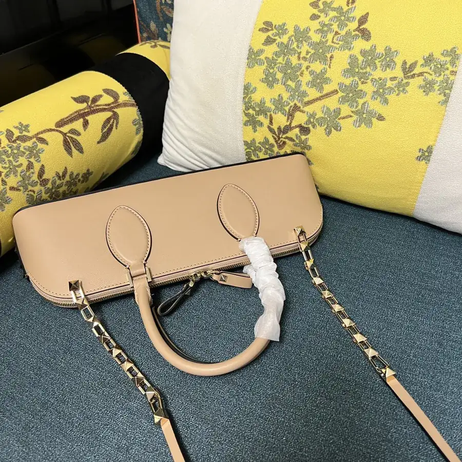 GARAVANI ROCKSTUD EW Small Calfskin Handbag with Studs and Chain Design