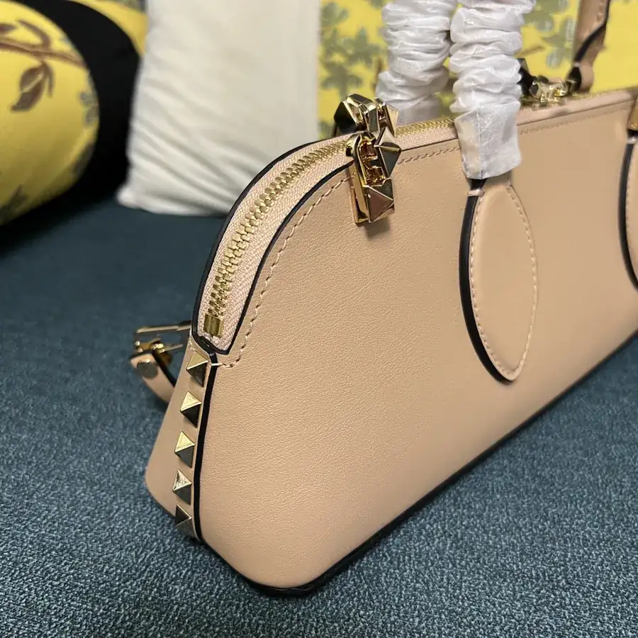 GARAVANI ROCKSTUD EW Small Calfskin Handbag with Studs and Chain Design