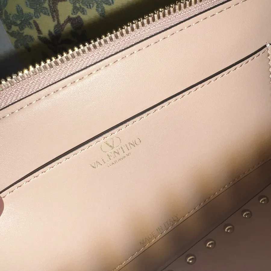 GARAVANI ROCKSTUD EW Small Calfskin Handbag with Studs and Chain Design